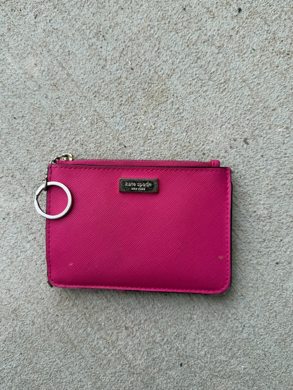 Kate Spade Zipper Card Holder With Key Chain